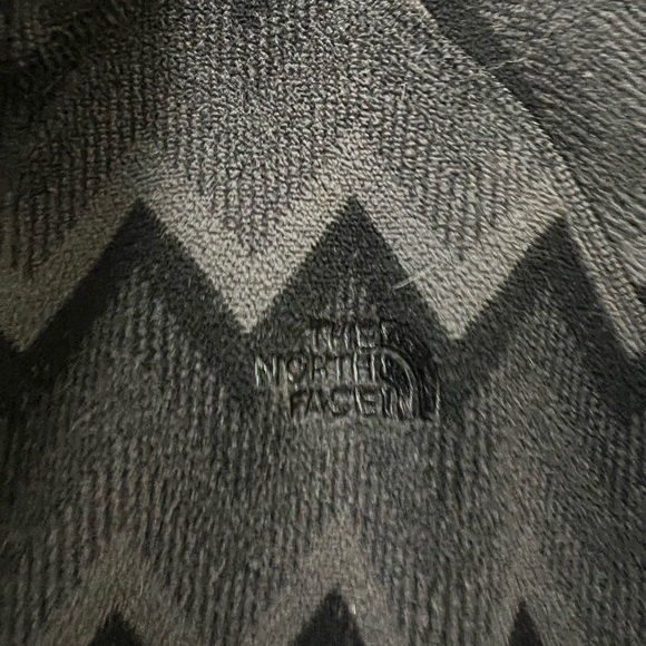 The North Face Jacket Women's Black Gray Terry Fleece Zip Front Tie waist - Picture 13 of 13